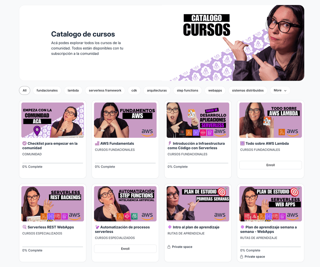 Mejora tus habilidades en AWS Serverless